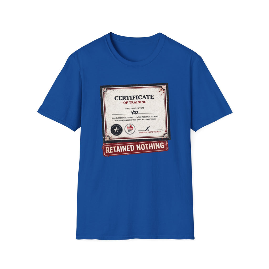 Training Certificate T-Shirt