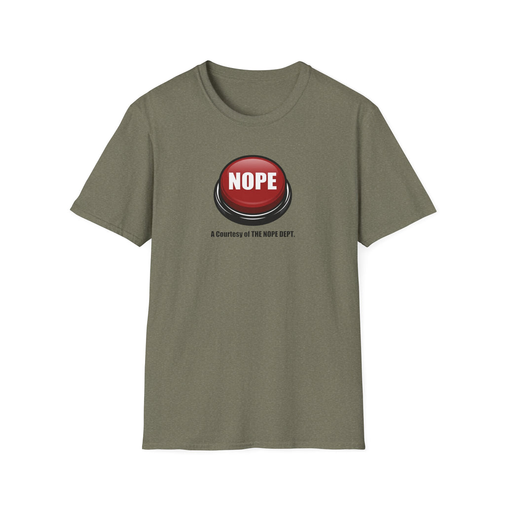 NOPE Emergency Button T-Shirt