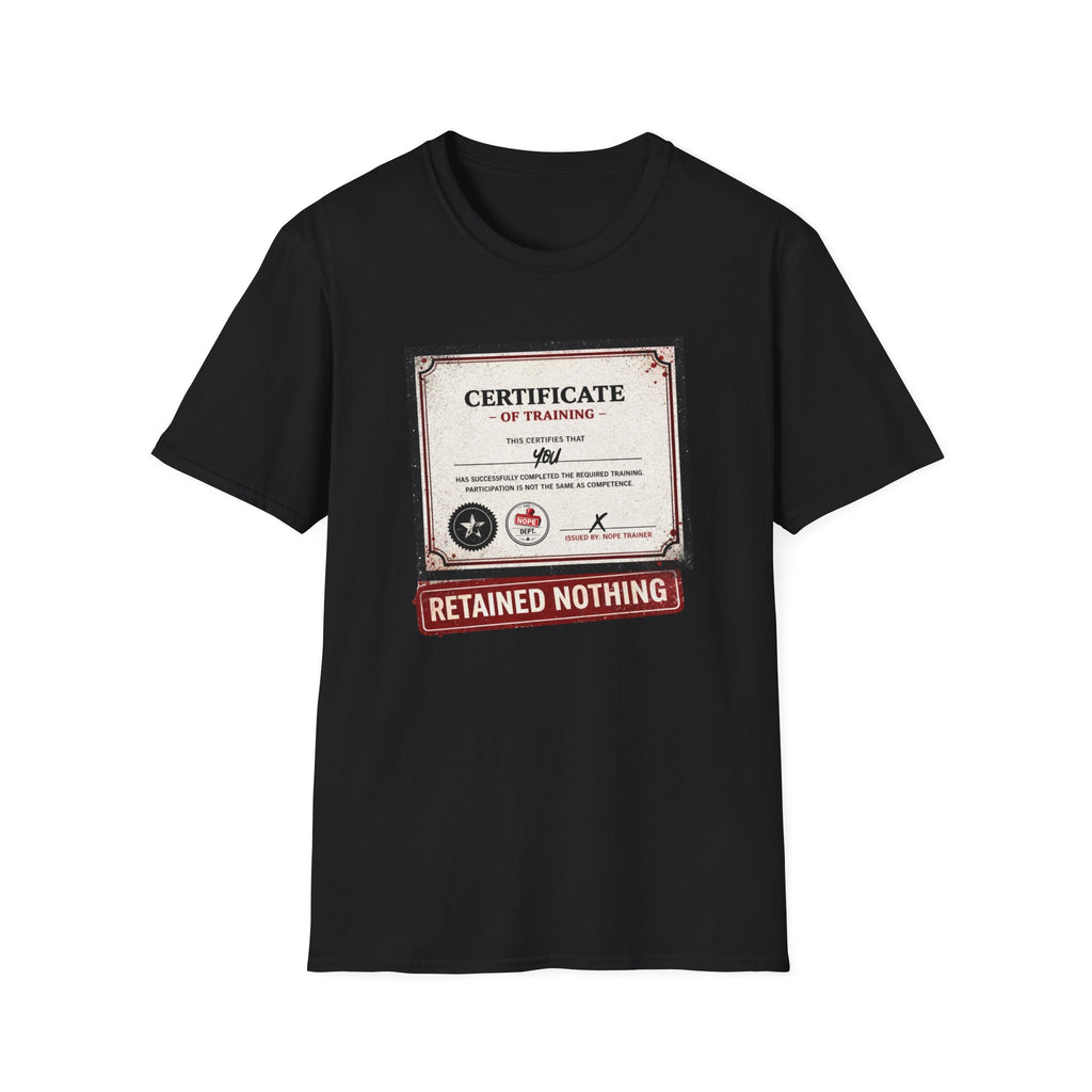 Training Certificate T-Shirt